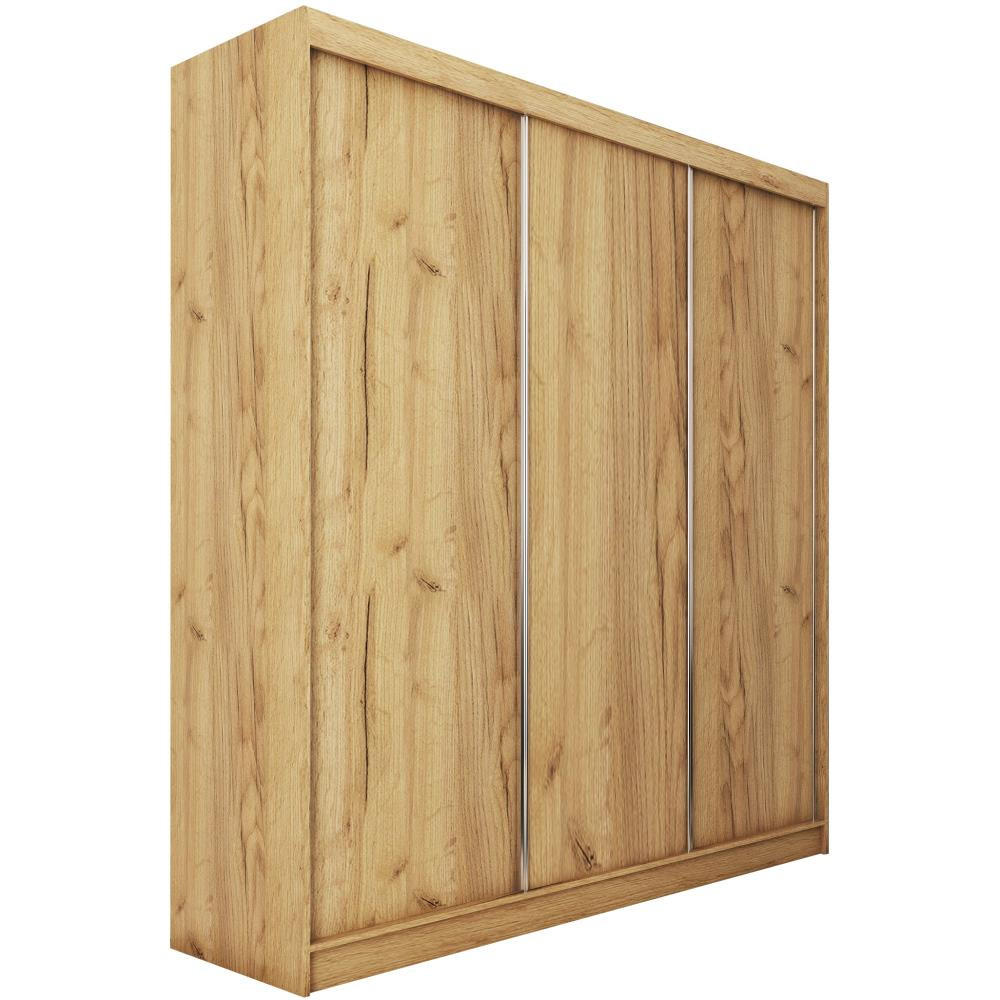 Beautysofa SCHWEBETÜRENSCHRANK Eiche Artisan 240cm × 61cm × 216cm
