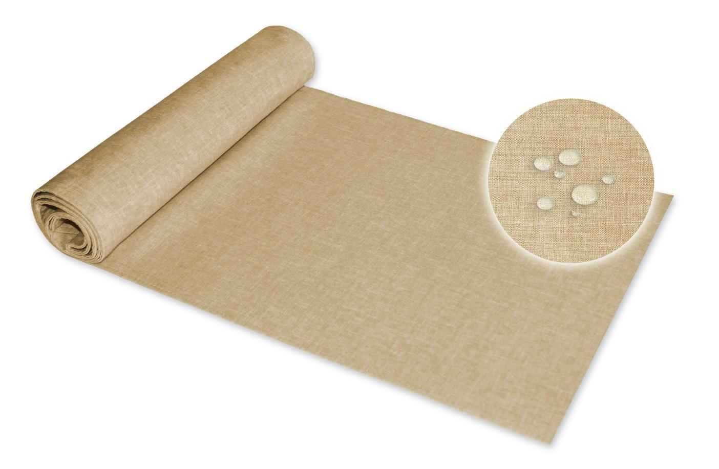 TISCHLÄUFER 40/140 cm Beige Natur Leinenoptik - Beige, Textil (40/140cm) - TiborTex