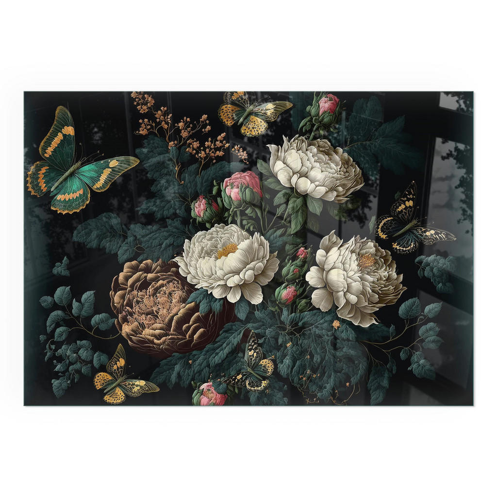 TULUP PODLOŽKA POD KRB 100x70 cm - Květinový vzor s motýly