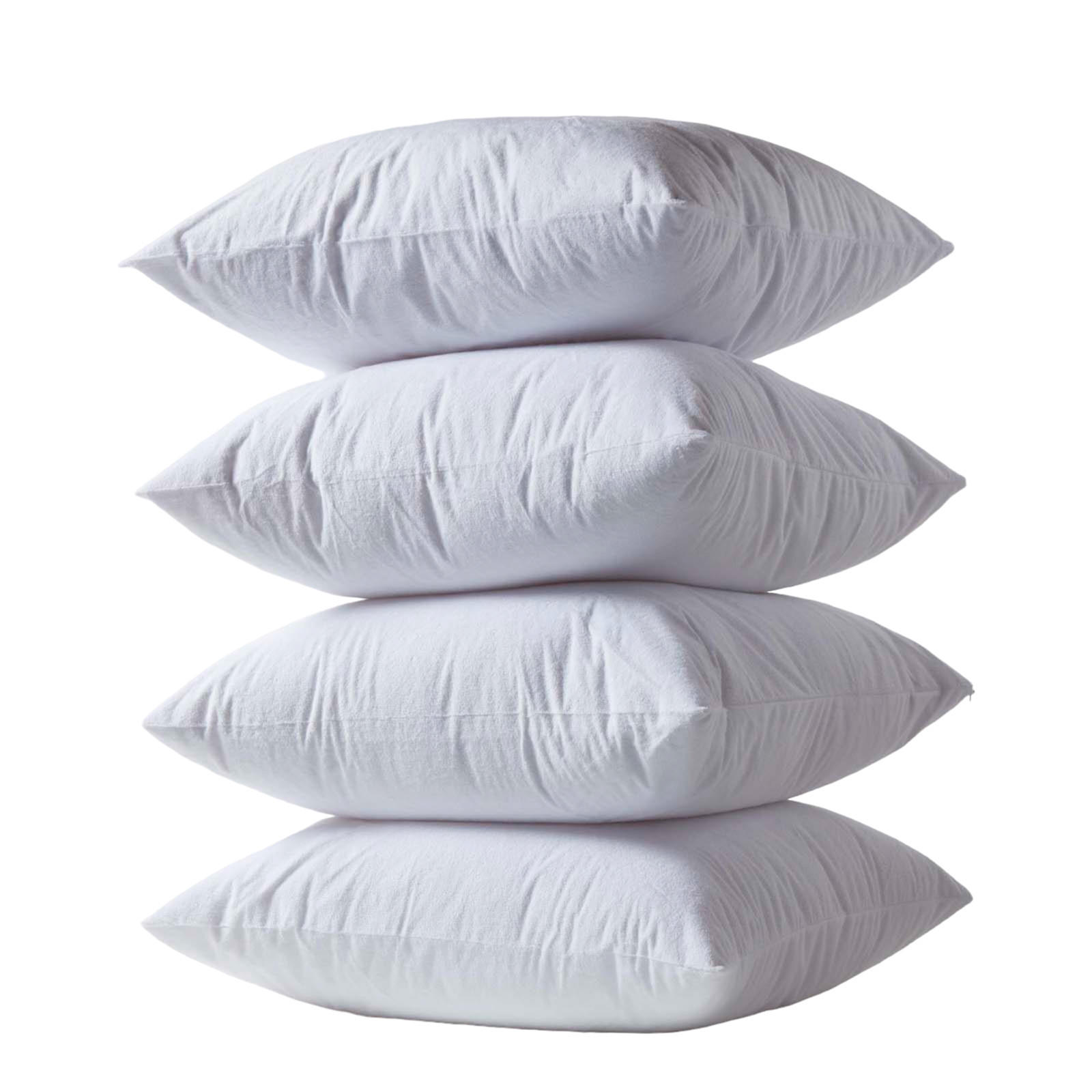 KISSENSCHONER Frottee wasserdicht 60/60 cm, 4er-Set mit Reißverschluss - Weiß, Textil (60/60cm) - Homescapes