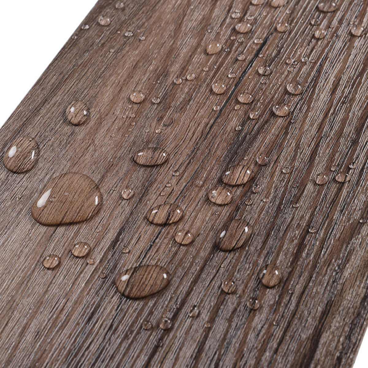 VINYLBODEN 5m²/36-TLG. selbstklebend PVC - Dunkelbraun, Kunststoff (0.2/91.5/15.2cm) - Livingandhome
