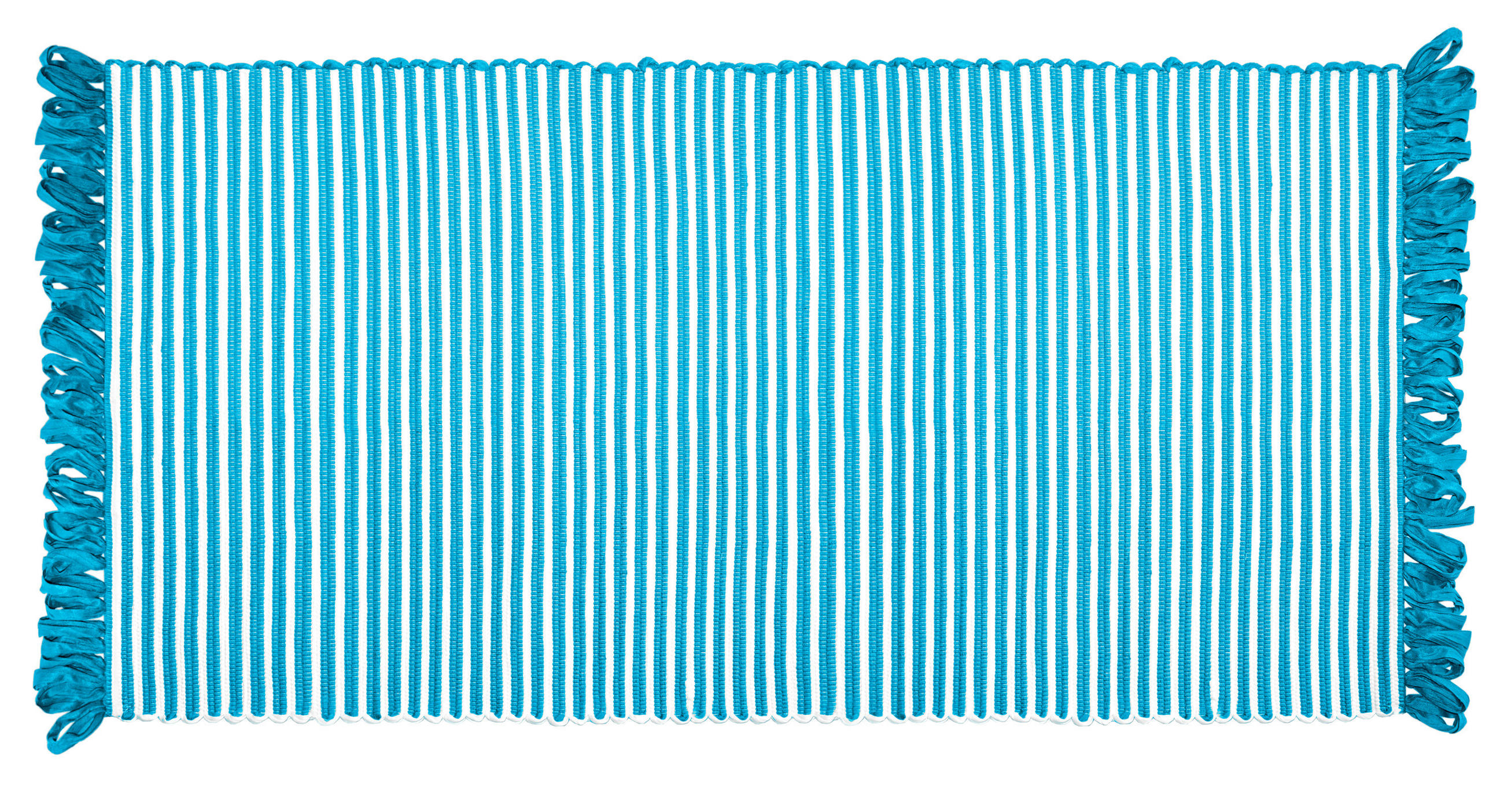 HANDGEWEBTER Läufer 60x120 cm Pazifik - Türkis, Naturmaterialien/Textil (60/120cm) - Lashuma