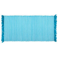 HANDGEWEBTER Läufer 60x120 cm Pazifik - Türkis, Naturmaterialien/Textil (60/120cm) - Lashuma