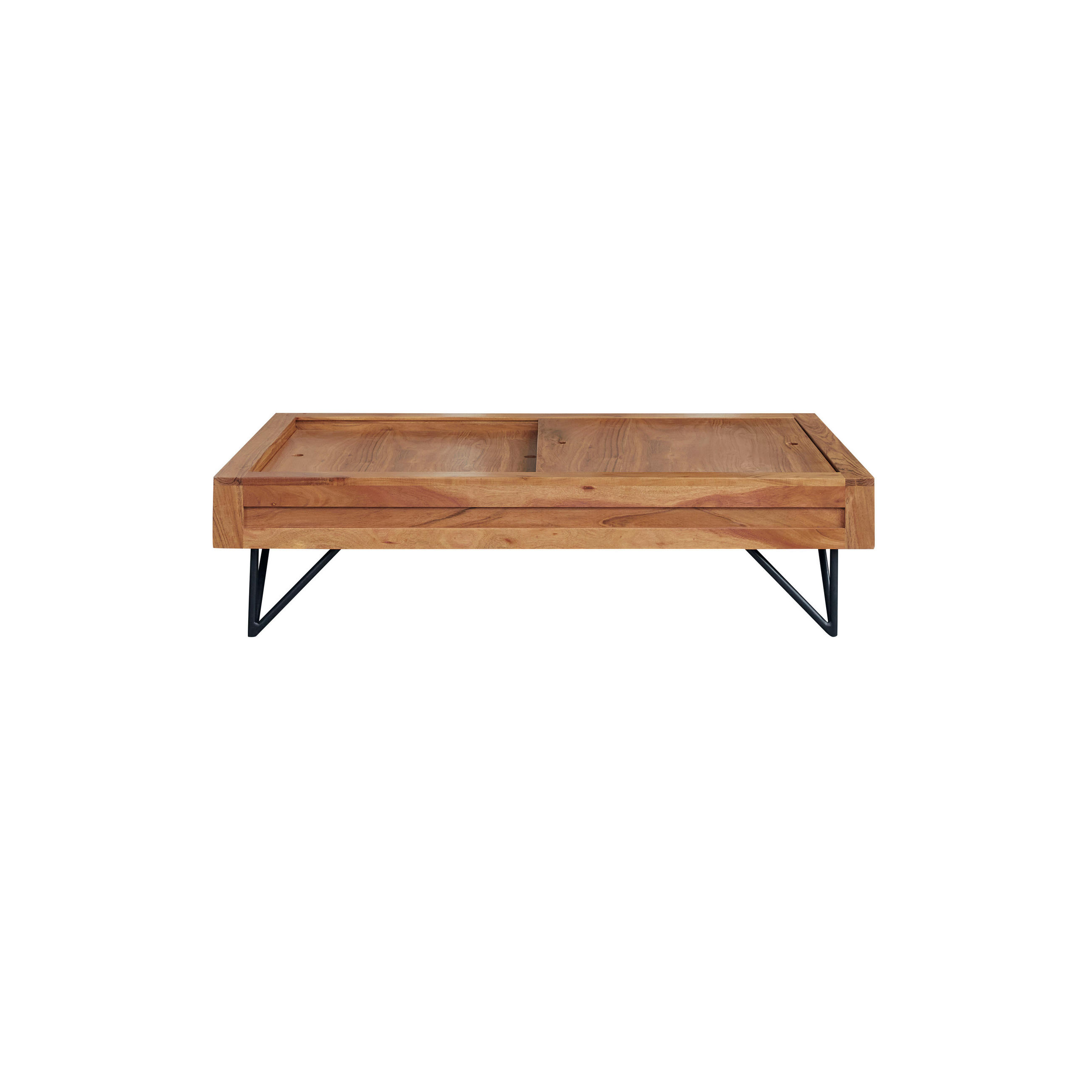 COUCHTISCH Bonnie Dunkelbraun aus Akazie - Dunkelbraun, Holz (68/120/30cm) - Tikamoon