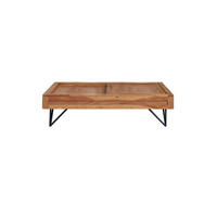 COUCHTISCH Bonnie Dunkelbraun aus Akazie - Dunkelbraun, Holz (68/120/30cm) - Tikamoon