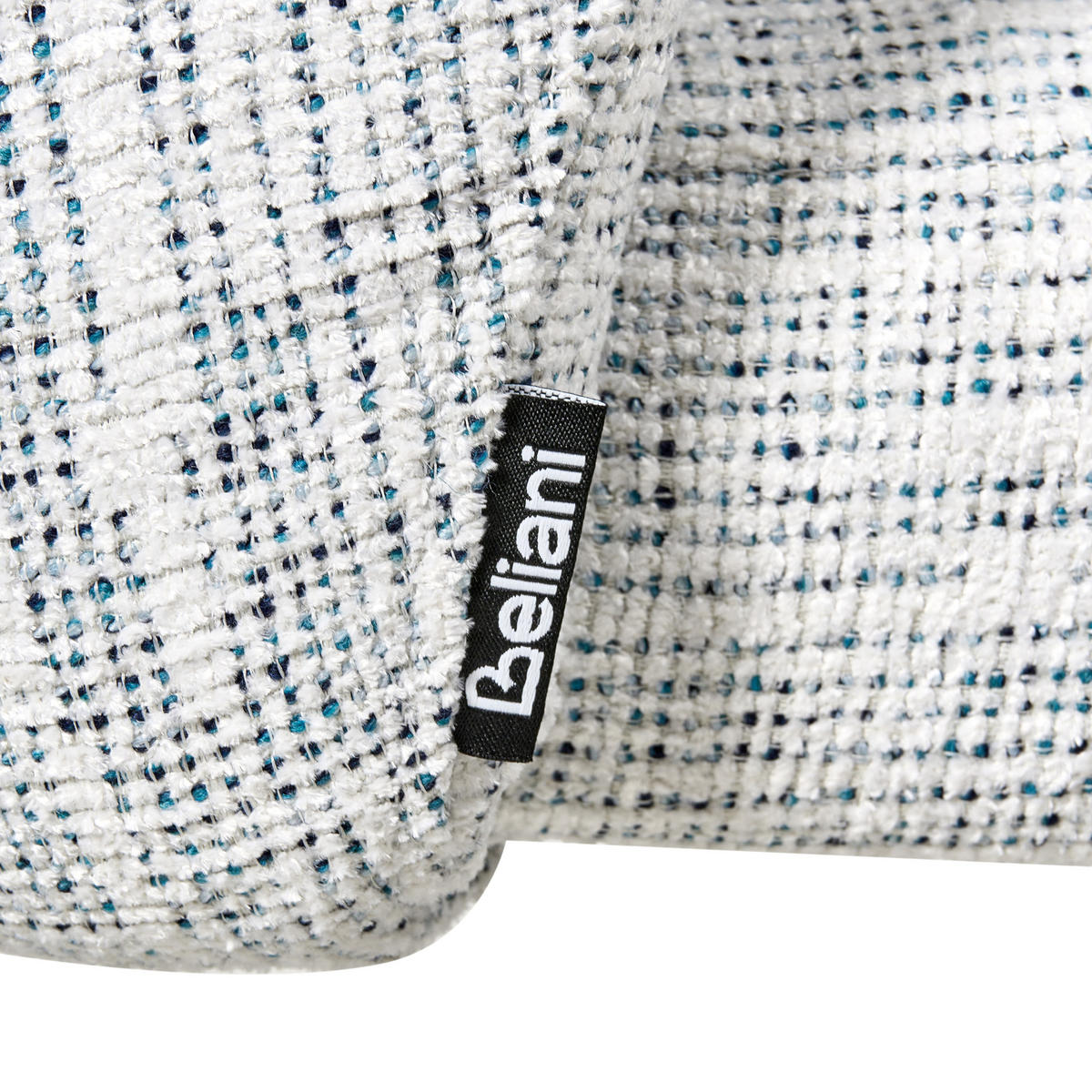 ESSZIMMERSTUHL 2er-Set Weiß/Blau Zana - Blau/Weiß, Textil (55/81/56cm) - Beliani