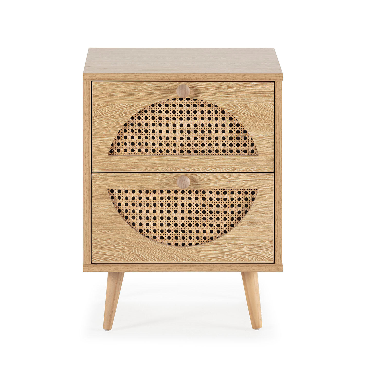 NACHTTISCH Luna 2 Schubladen, eichefarben - Honigeiche, Holz/Holzwerkstoff (40/53/35cm) - VS Venta-stock