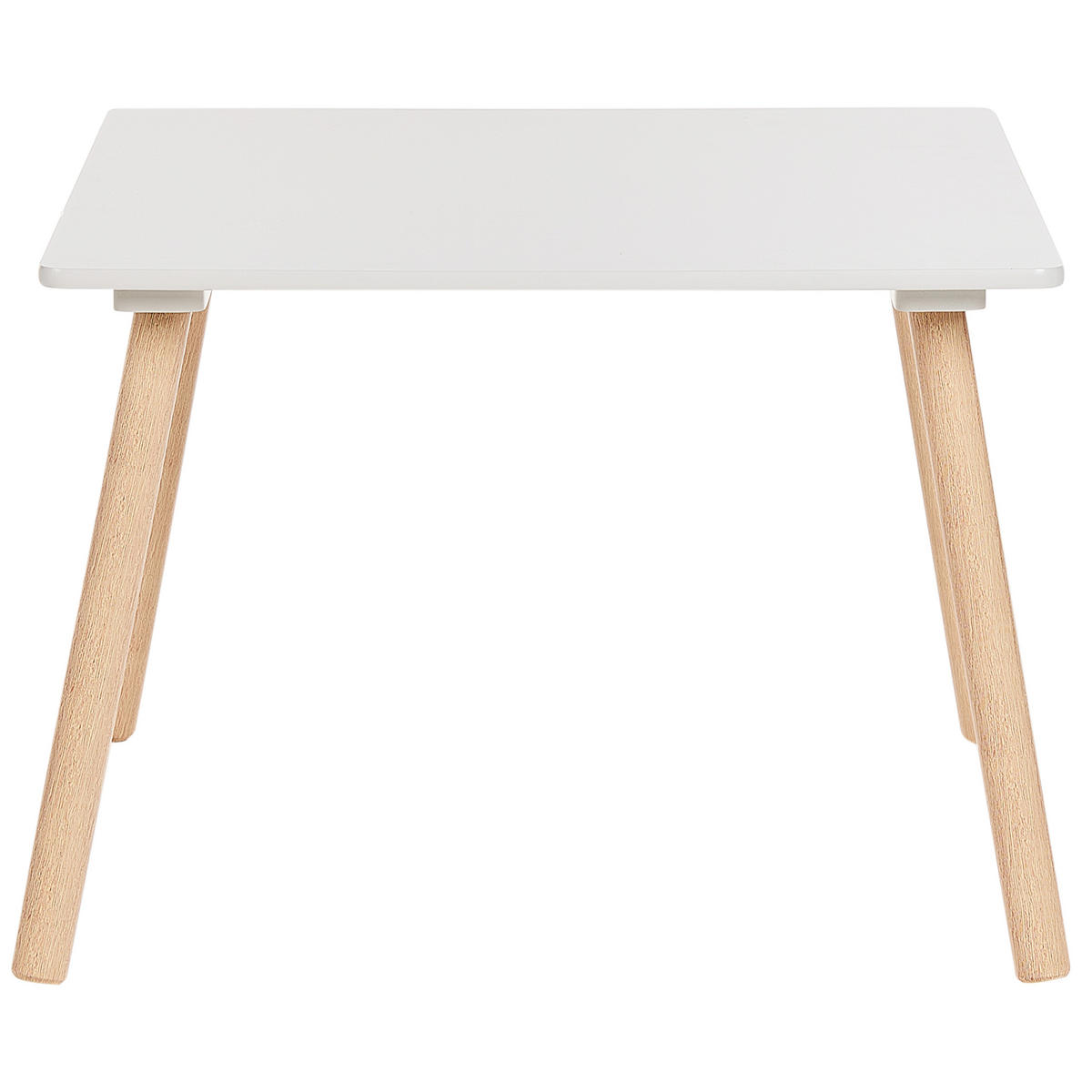 KINDERTISCH mit Stühlen Weiß Wringley - Weiß, Holzwerkstoff (60/42/60cm) - Beliani