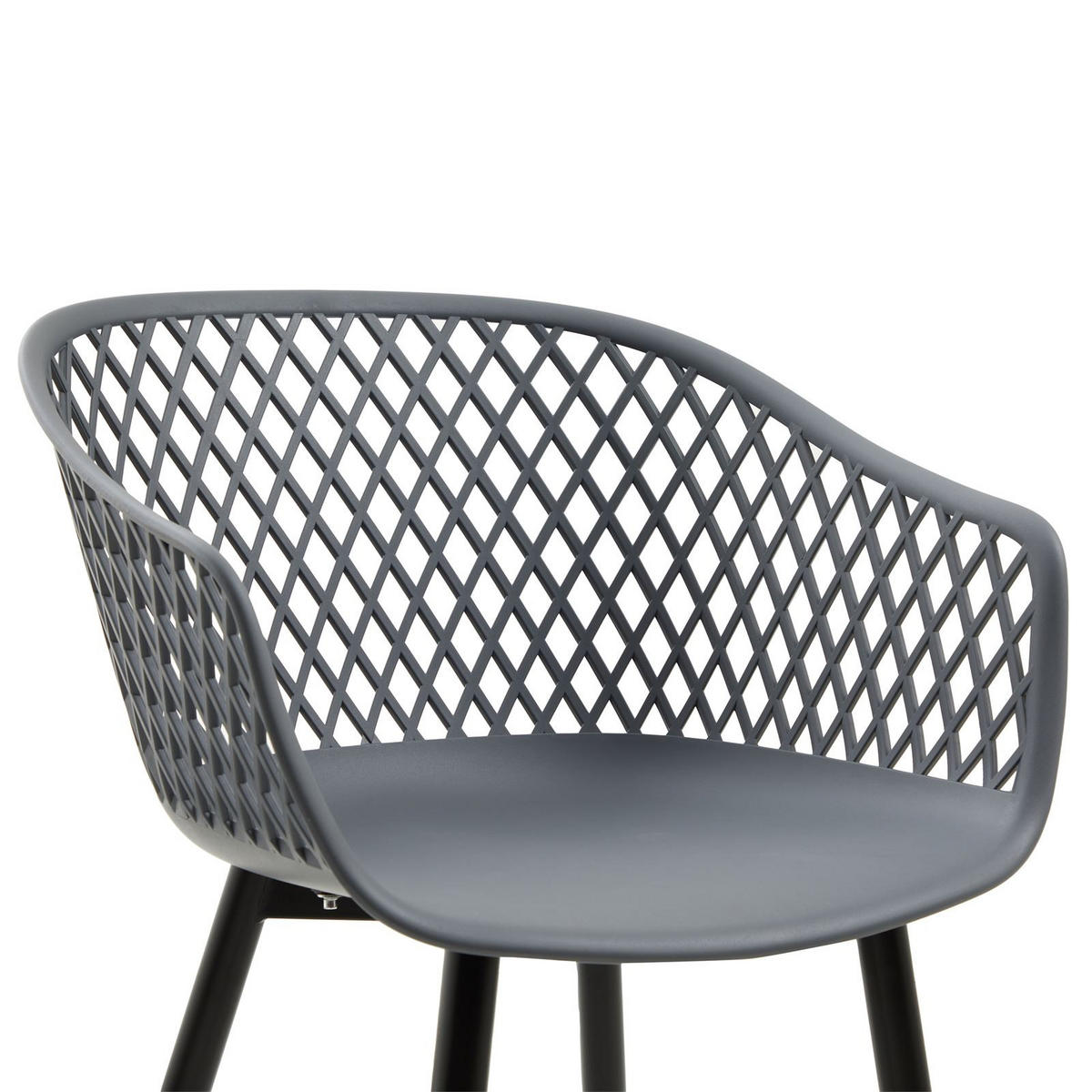 GARTENSTUHL MEDEIRA 4er-Set anthrazit - Anthrazit, Textil (61/80/57cm) - IDIMEX