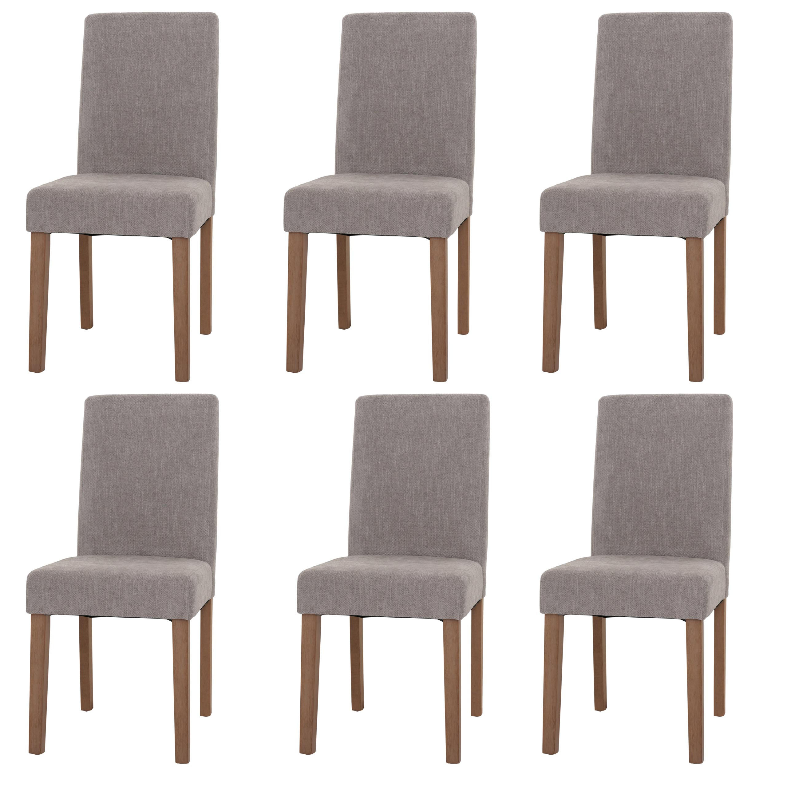ESSZIMMERSTUHL Hellgrau 6er-Set - Hellgrau, Textil (42/90/50cm) - MCW