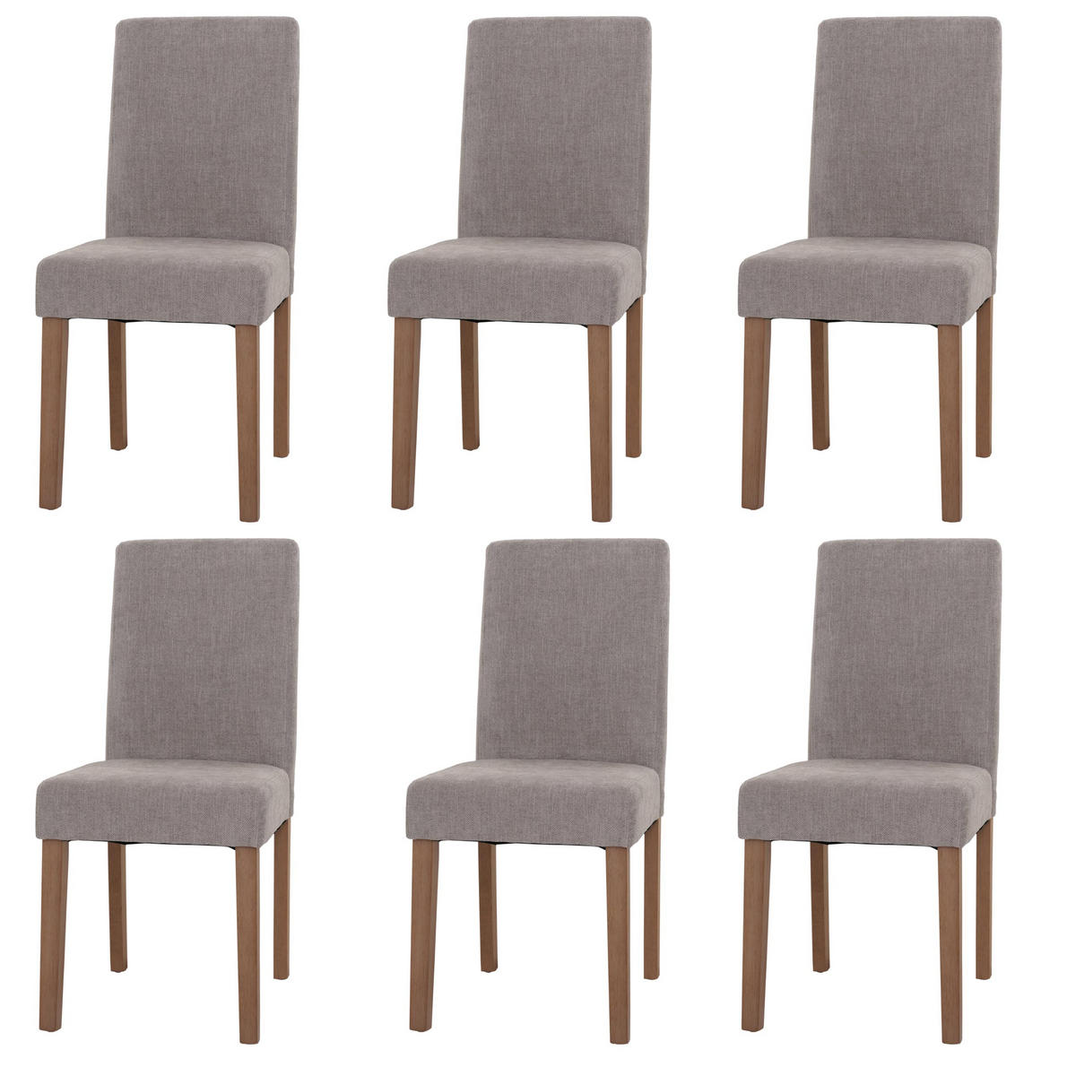 ESSZIMMERSTUHL Hellgrau 6er-Set - Hellgrau, Textil (42/90/50cm) - MCW