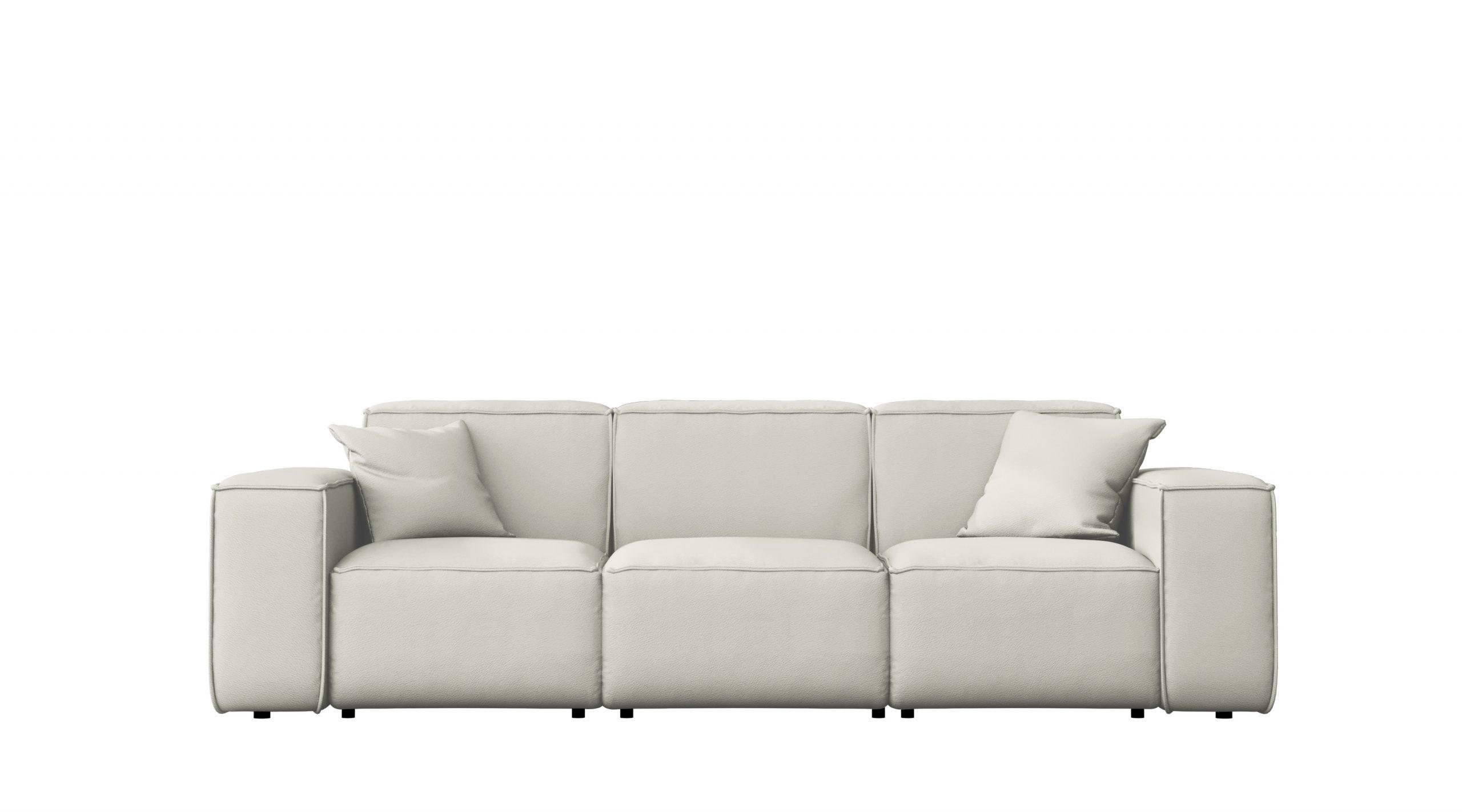GARTENSOFA MALIBU 3 Sitzer Stoff Odyssey Creme - Creme, Holz (245/73/88cm) - Kaiser Möbel