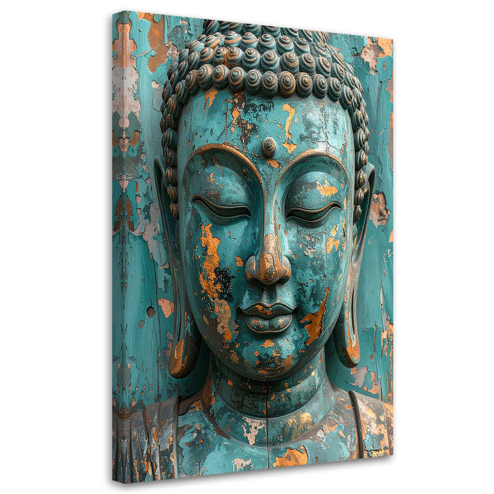 LEINWANDBILD Zen und Orientalisch 30x45cm - Türkis, Textil (30/45cm) - Feeby