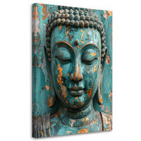 LEINWANDBILD Zen und Orientalisch 30x45cm - Türkis, Textil (30/45cm) - Feeby