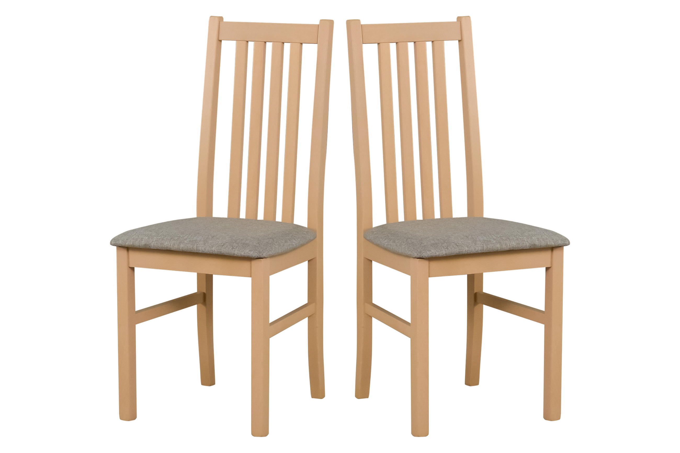 STUHL 2er ONTIKA 1, sonoma - Beige/Sonoma Eiche, Holz (43/94/40cm) - Leaf Design