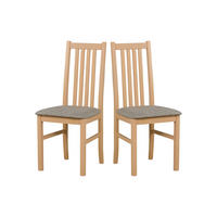 STUHL 2er ONTIKA 1, sonoma - Beige/Sonoma Eiche, Holz (43/94/40cm) - Leaf Design