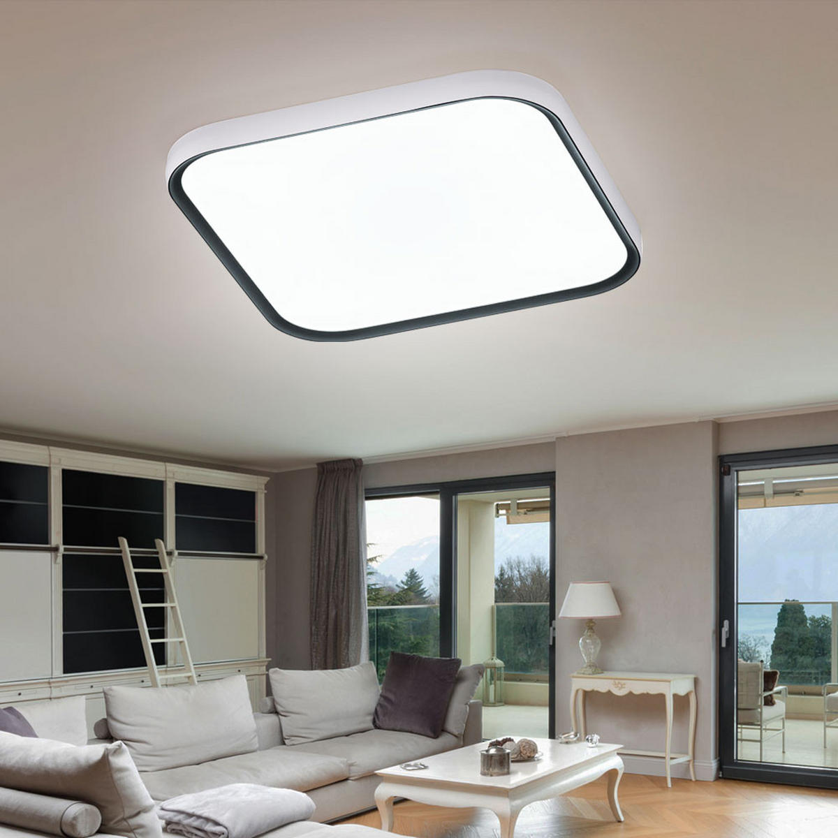 LED DECKENLEUCHTE Weiß Modern - Weiß, Metall (62/62/4cm) - Wofi