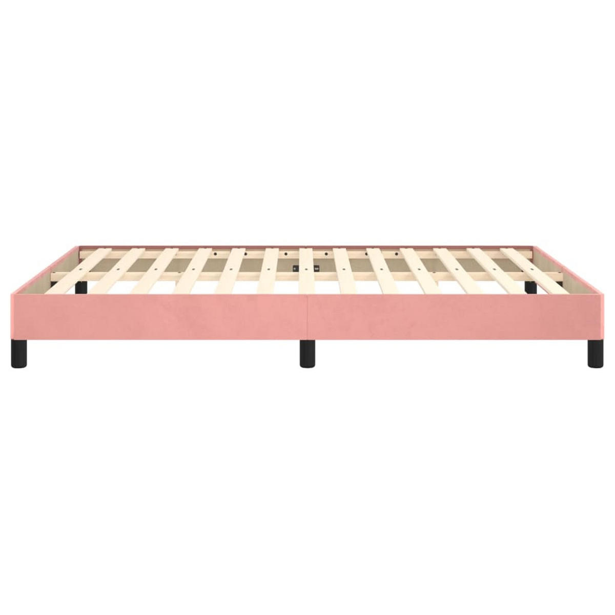 BETTGESTELL Rosa 140/200 Cm Samt - Rosa, Textil (140/200cm) - vidaXL