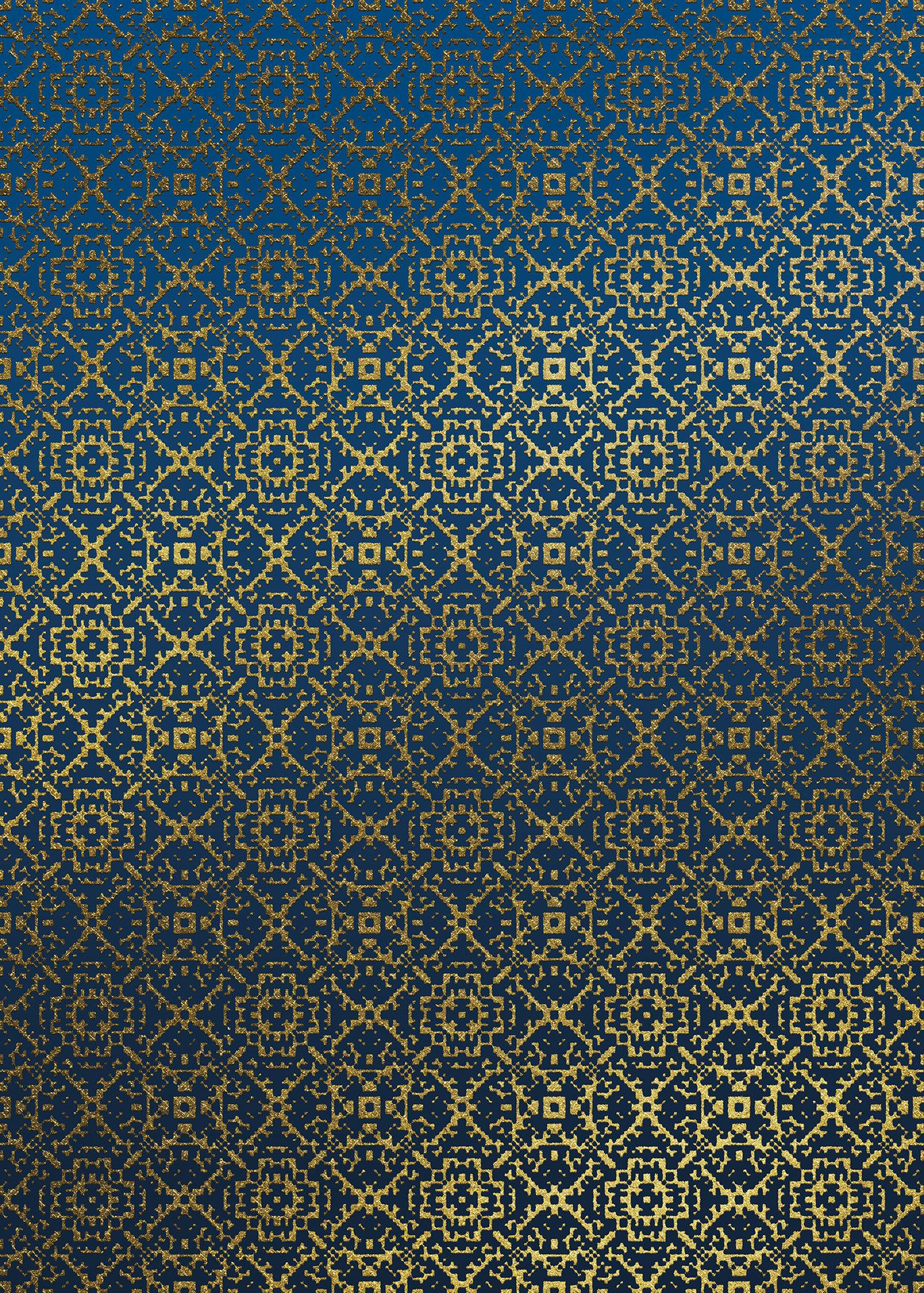 FOTOTAPETE aztekisch 200 x 280 cm - Goldfarben, Papier (200/280cm) - Sanders & Sanders