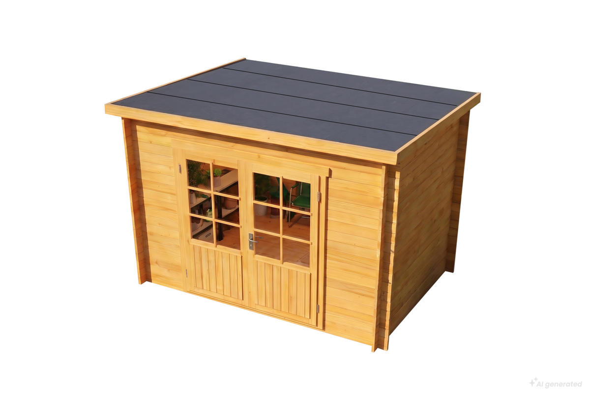 GARTENHAUS Holz Maria - Pinienfarben, Holz (300/228/272cm) - Alpholz