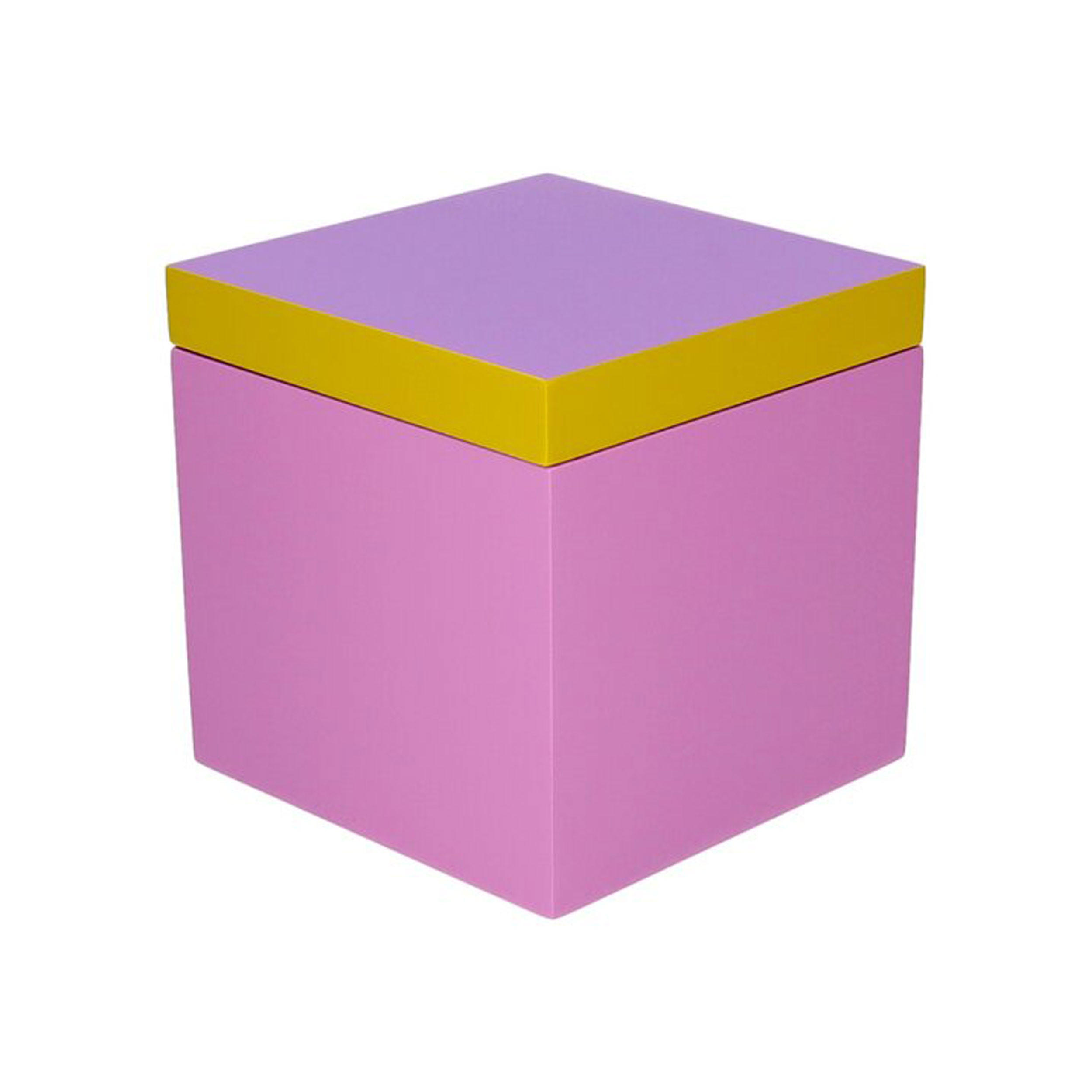 AUFBEWAHRUNGSBOX Neo S, MDF, Lila / Gelb / Rosa, 13 x 13 cm - Lila, Holzwerkstoff (14.5/13/14.5cm) - Gift Company