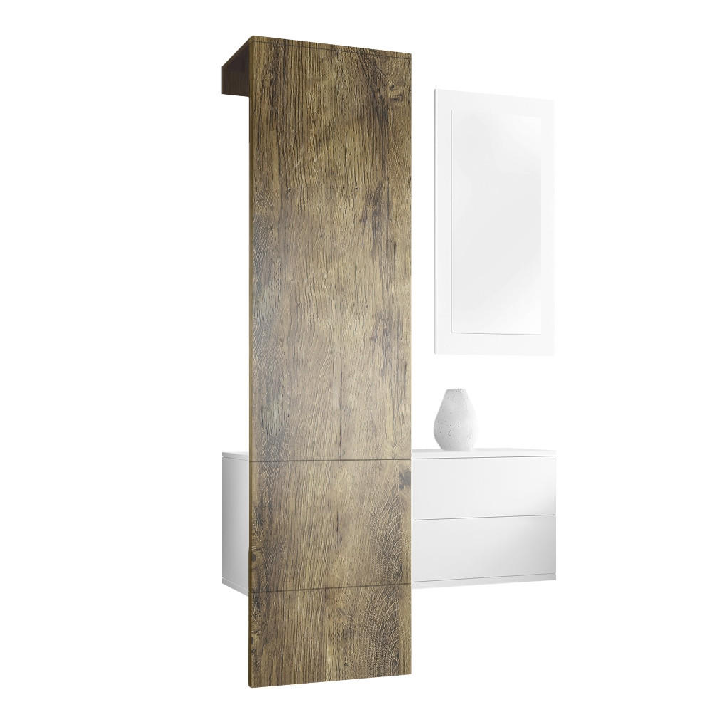 GARDEROBE Carlton Paneel in Eiche Ribbeck - Alteiche, Holzwerkstoff (105/193/35cm) - Vladon