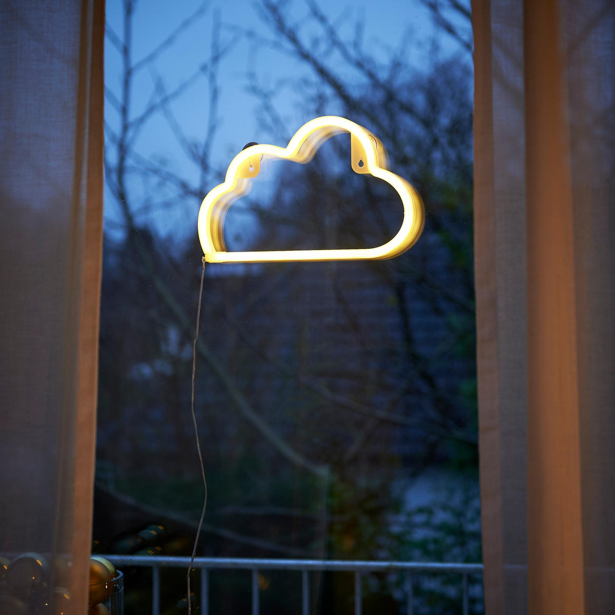 LED-NACHTLICHT - kinderfreundliche Wandleuchte in Wolkenoptik mit USB-Anschluss und Timer, 2xAA-Batterien - Weiß, Kunststoff (2/30/18.5cm) - Northpoint