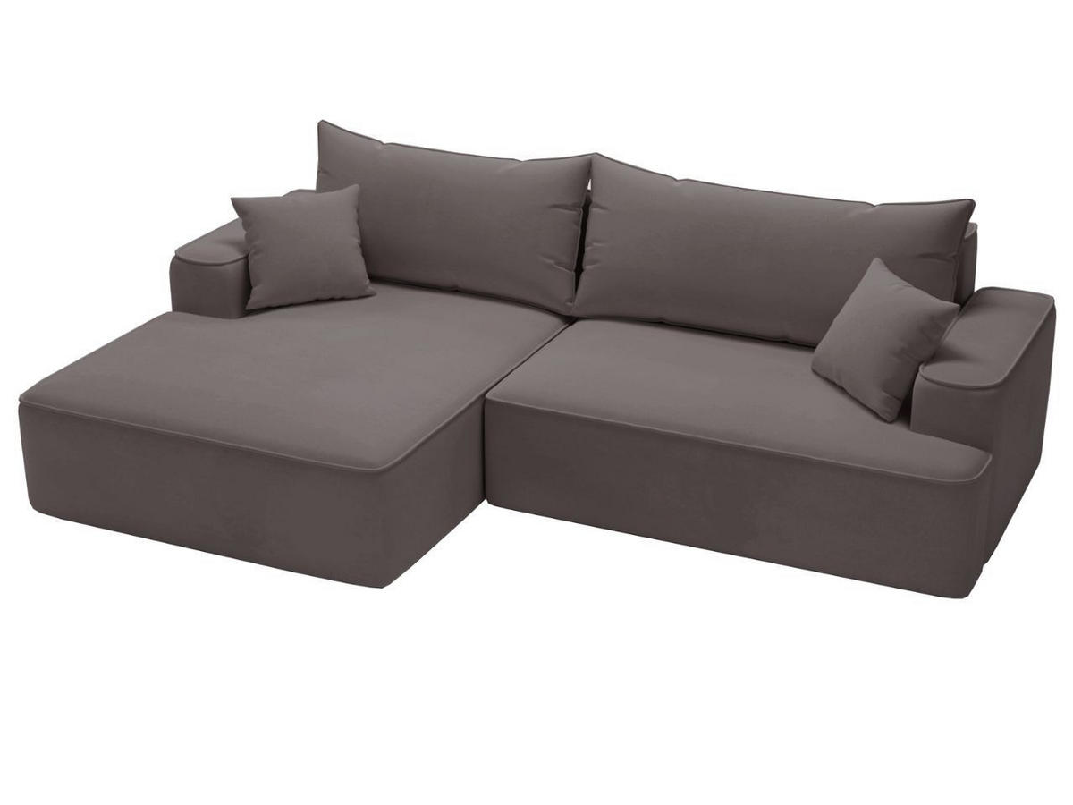 ECKSOFA California Dunkelgrau Links - Dunkelgrau, Holz/Textil (165/270cm) - Graingold