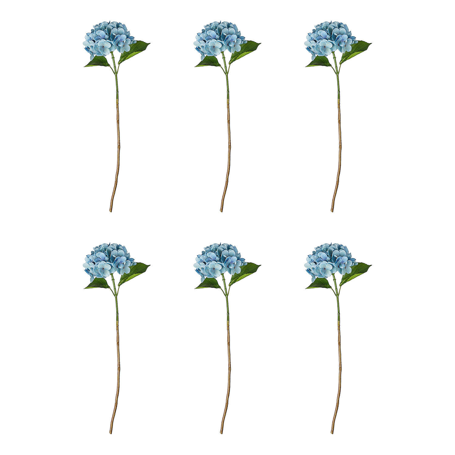 KUNSTBLUME (6er Set) Florista - Hellblau, Kunststoff (67cm) - Butlers
