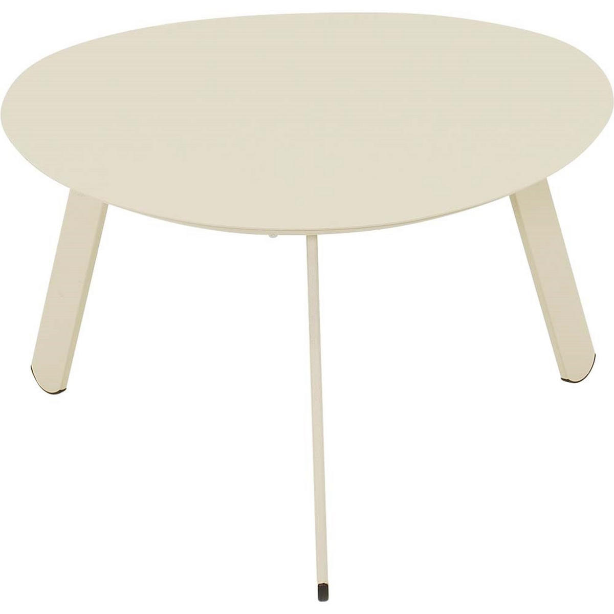 BEISTELLTISCH Tiki - Creme - 74/60/35,5 cm - Creme, Metall (74/60/35cm) - Lesli Living