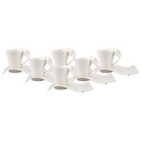 KAFFEEBECHER MIT UNTERTELLER NewWave Caffè weiß 300 ml 6er Set - Weiß, Keramik (14/14.4/20cm) - Villeroy & Boch