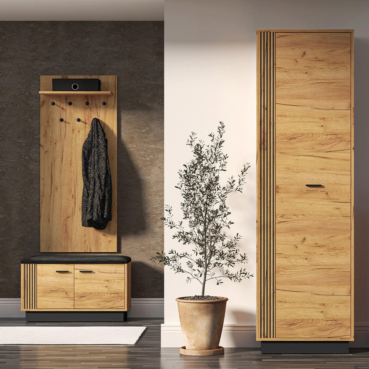 EINGANGSMÖBEL Nilo Holz - Braun, Holzwerkstoff (80/49/34cm) - Petits-meubles