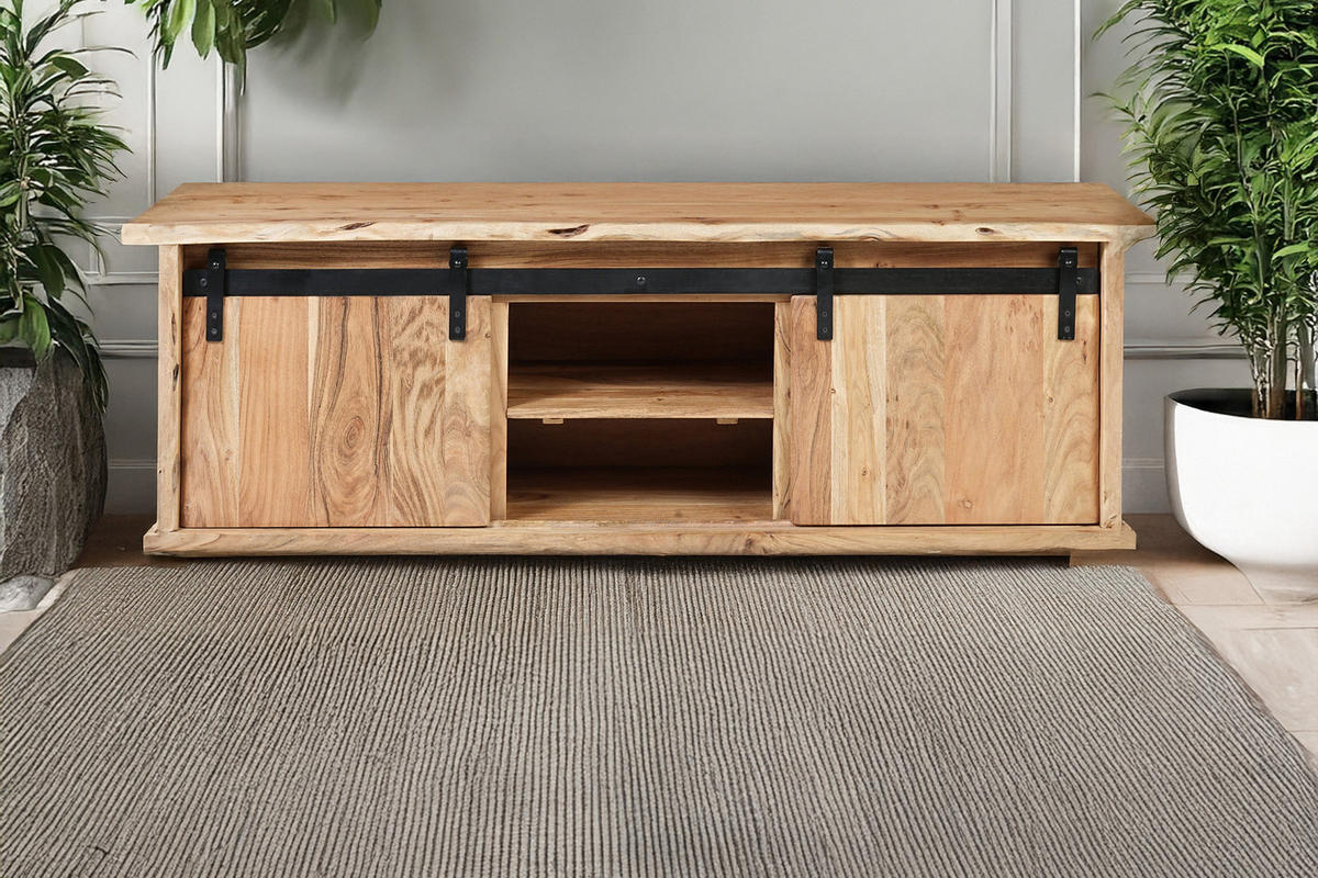 LOWBOARD LIAN V - Beige/Naturfarben, Holz (145/50/45cm) - SAM