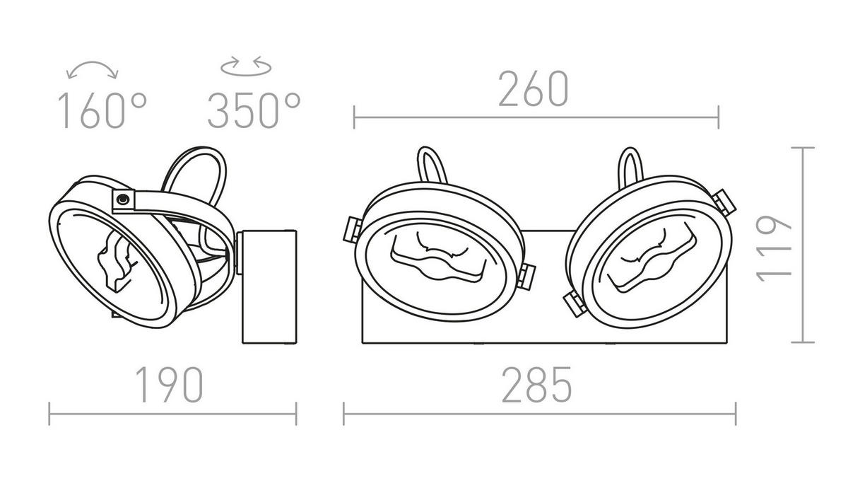 DECKENLEUCHTE KELLY LED II DIMM Schwarz 24 W - Schwarz, Metall (30/30/20cm) - Rendl
