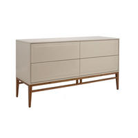 SIDEBOARD Anrichte in Beige und Nussbaumholz 160/45/80 cm - Walnussfarben/Grau, Holz (160/80/45cm) - ANGEL CERDA