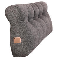 RÜCKENKISSEN Leinen Groß 200cm - Dunkelgrau, Textil (15/200cm) - Vercart