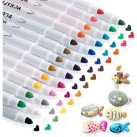 ACRYLSTIFTE Set 25 Farben für Steine, Glas, Holz - Multicolor, Kunststoff (1.4/1.4/14.4cm)