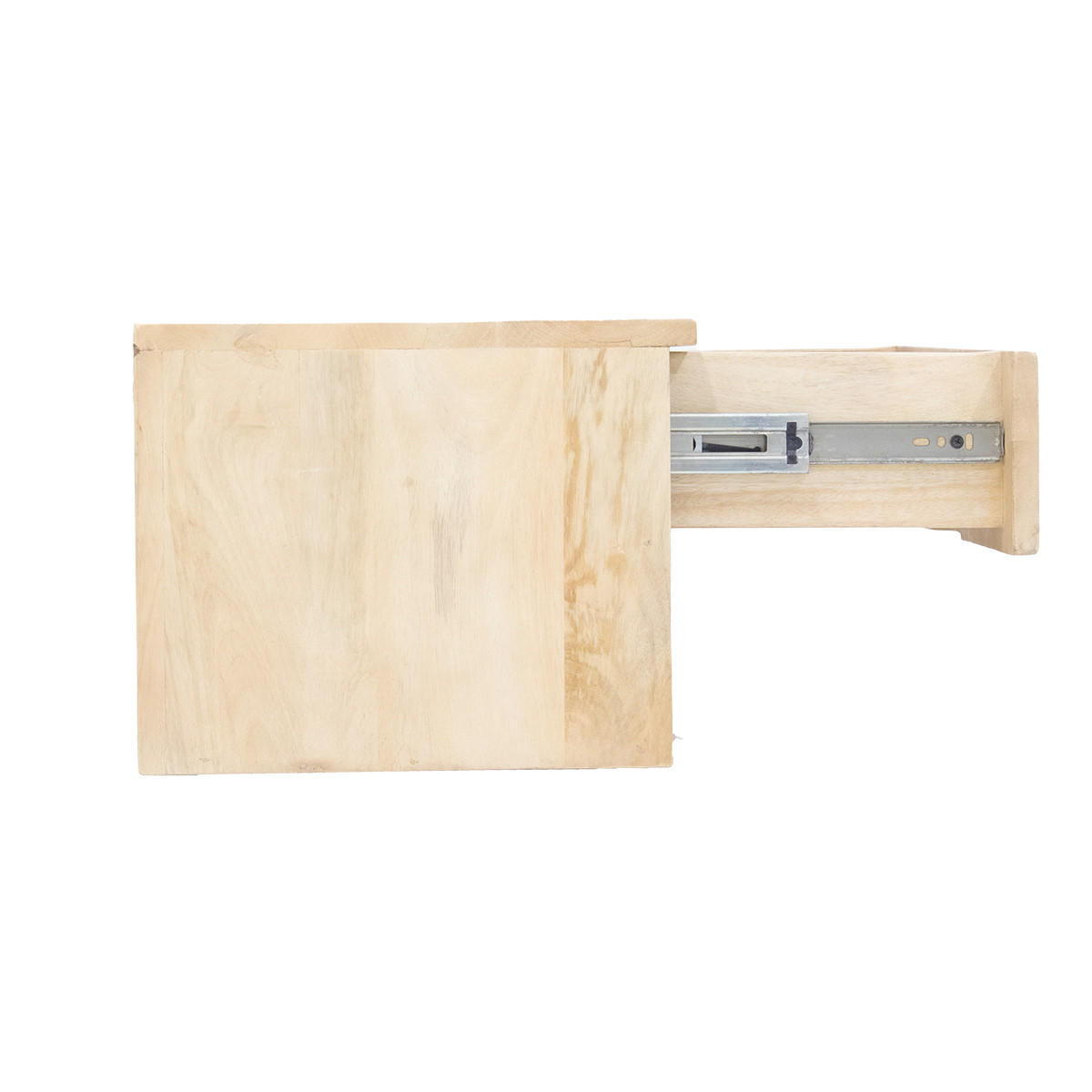 NACHTTISCH mit 1 Schubladen rechteckig aus Mangoholz 45x30x25cm, natürlich - Braun, Holz (45/25/30cm) - Giga Meubel