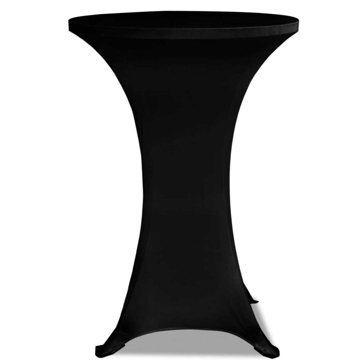 TISCHHUSSEN für Stehtische 2er-Set Amau Ø70 cm schwarz - Schwarz, Textil (70/70cm) - DELUKE