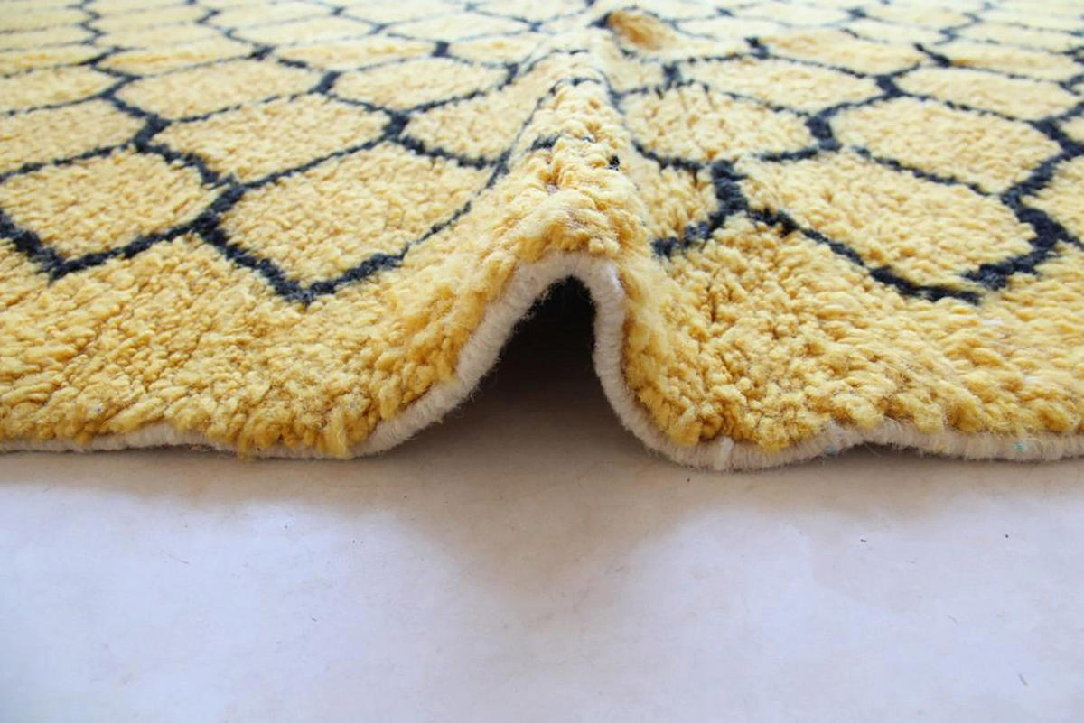 BERBERTEPPICH aus reiner Wolle 160x 247 cm - Gelb, Naturmaterialien (160/247cm) - AFK Living