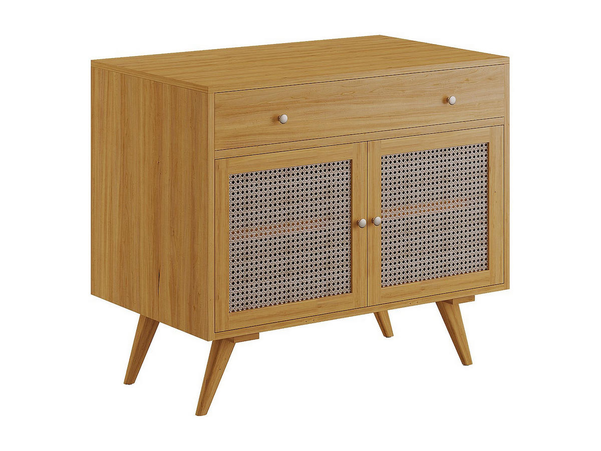 WASCHBECKENUNTERSCHRANK - 90 cm x 55 cm - holz - naturfarben hell Mansulan - Naturfarben, Holz (90/80/55cm) - Vente-Unique