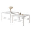 COUCHTISCH Weiße Glanz Weiße Rahme - Weiß Hochglanz/Weiß, Holzwerkstoff (70/70/46cm) - Idohome