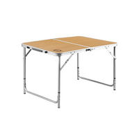 CAMPINGTISCH für 6 Personen klappbar - Kofferform - Abmessungen: 120 x 60 x 70 cm - Braun, Metall (120/60/70cm) - O’Camp
