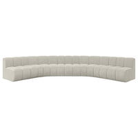 WOHNLANDSCHAFT modulares Sofa Montra-U1 - 490x174x70 cm Creme - Hellgrau/Creme, Holzwerkstoff/Textil (490/70/174cm) - ALTDECOR