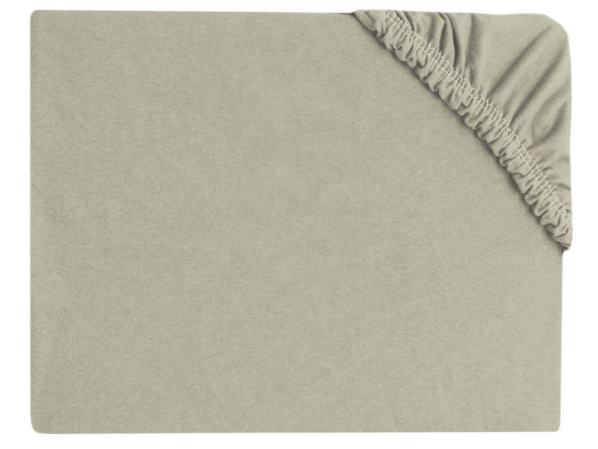 SPANNBETTLAKEN, 180x200 cm, 100% Baumwolle, Grau - Greige, Textil (180/200cm) - Zollner