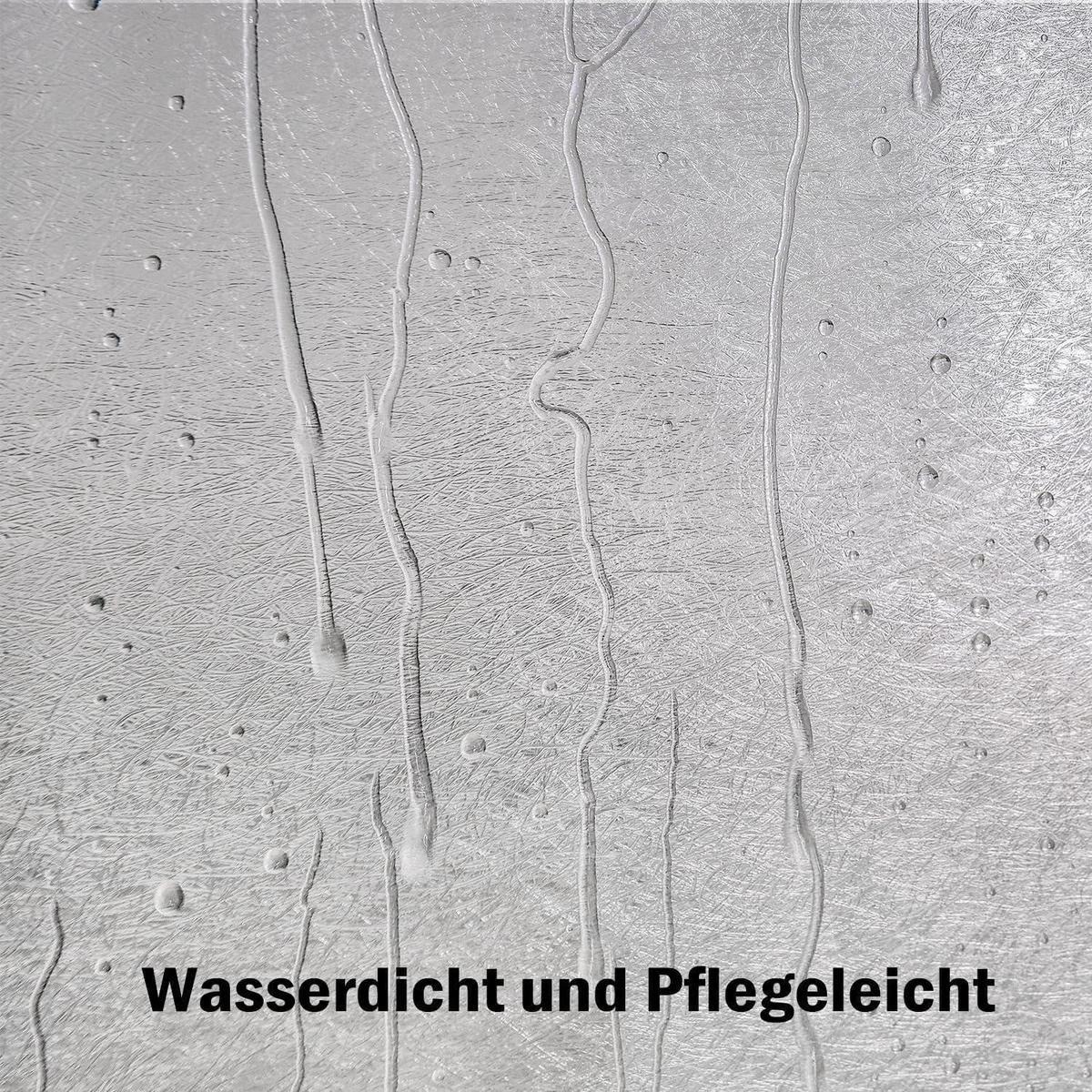 DUSCHVORHANG 200 x 200 cm Weiß mit Magneten und Prägemuster - Transparent, Kunststoff (200/200cm)