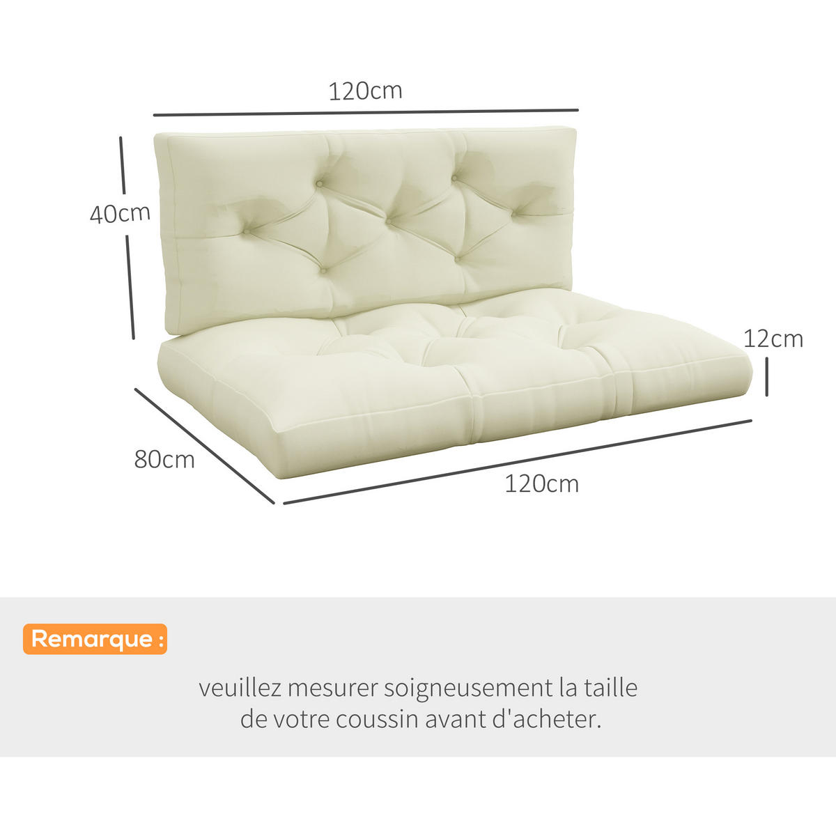 SESSELAUFLAGEN Creme 1 Stück - Beige, Kunststoff (80/12/120cm) - GiPP