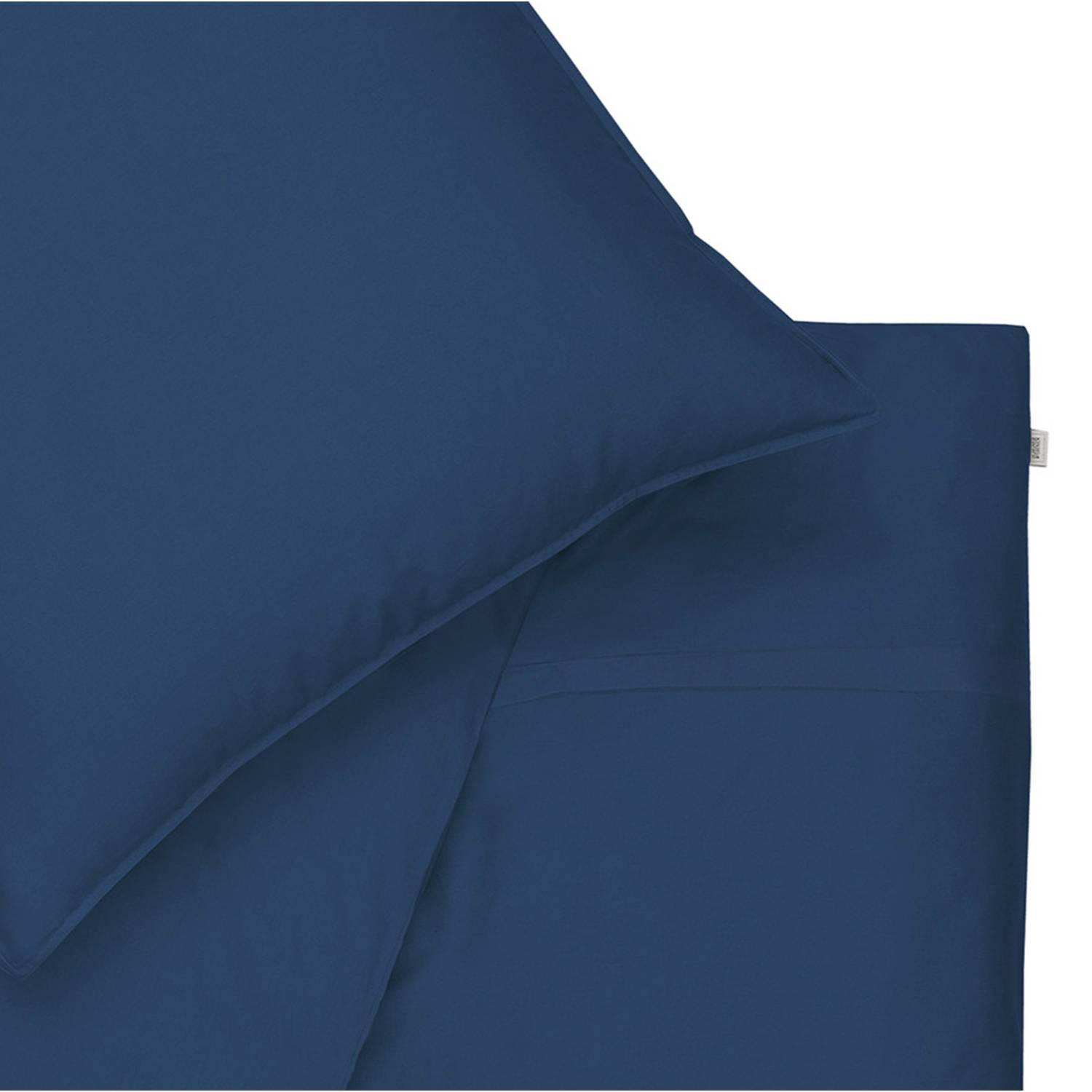 WENDEBETTWÄSCHE SW-PURE Satin 200/200 cm  - Dunkelblau, Basics, Textil (200/200cm) - Schöner Wohnen