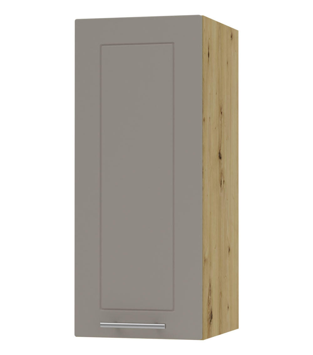 KÜCHENHÄNGESCHRANK Kvantum W2/30 Beige Matt / Eiche Artisan Matt 30 / 32,5 / 72cm - Beige/Eiche Artisan, Holz/Holzwerkstoff (30/72/32.5cm) - Feldmann-Wohnen