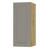 KÜCHENHÄNGESCHRANK Kvantum W2/30 Beige Matt / Eiche Artisan Matt 30 / 32,5 / 72cm - Beige/Eiche Artisan, Holz/Holzwerkstoff (30/72/32.5cm) - Feldmann-Wohnen